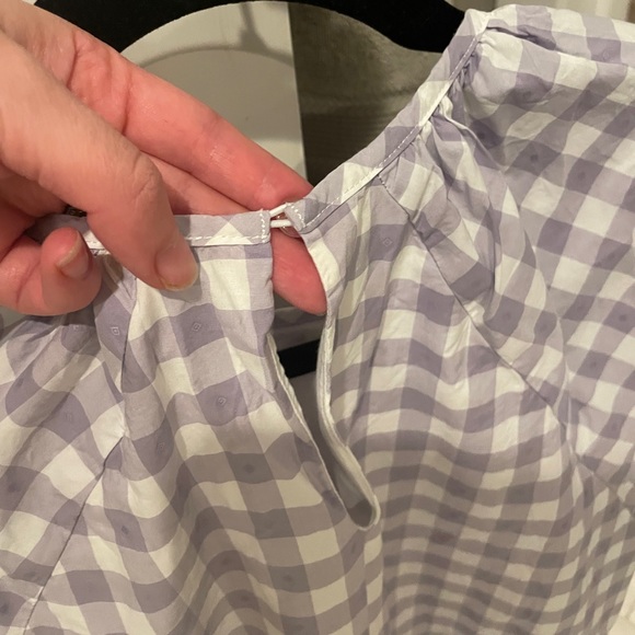 The Adeline Dress - Lilac Clip Dot Check - XS - Picture 7 of 7